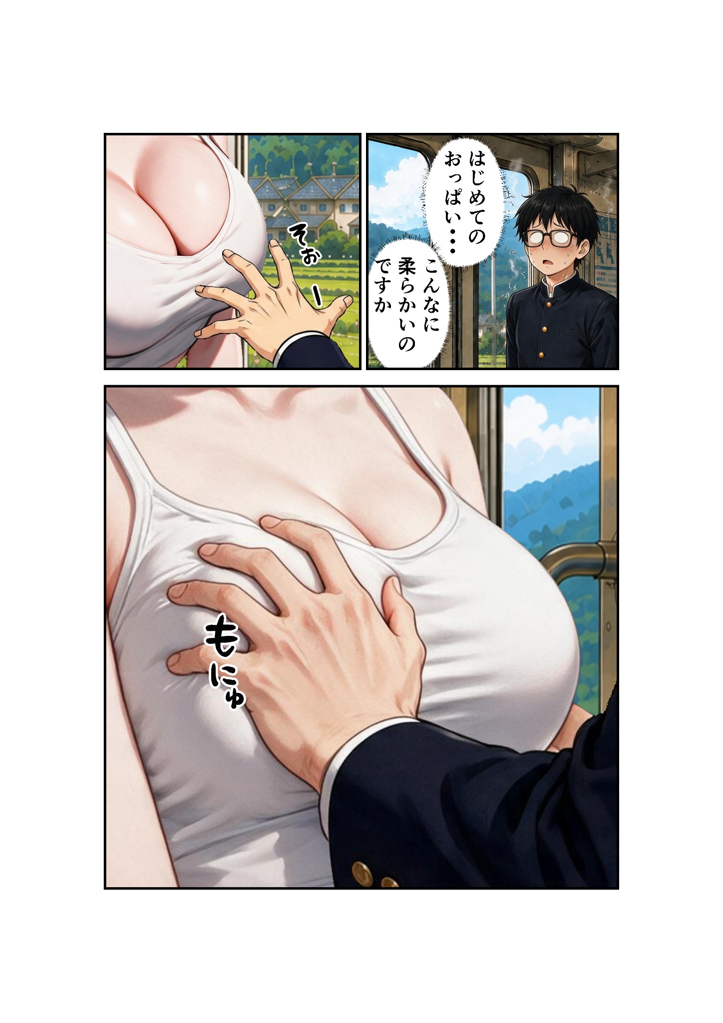 ピンク髪のヒロインを描いた漫画サンプル